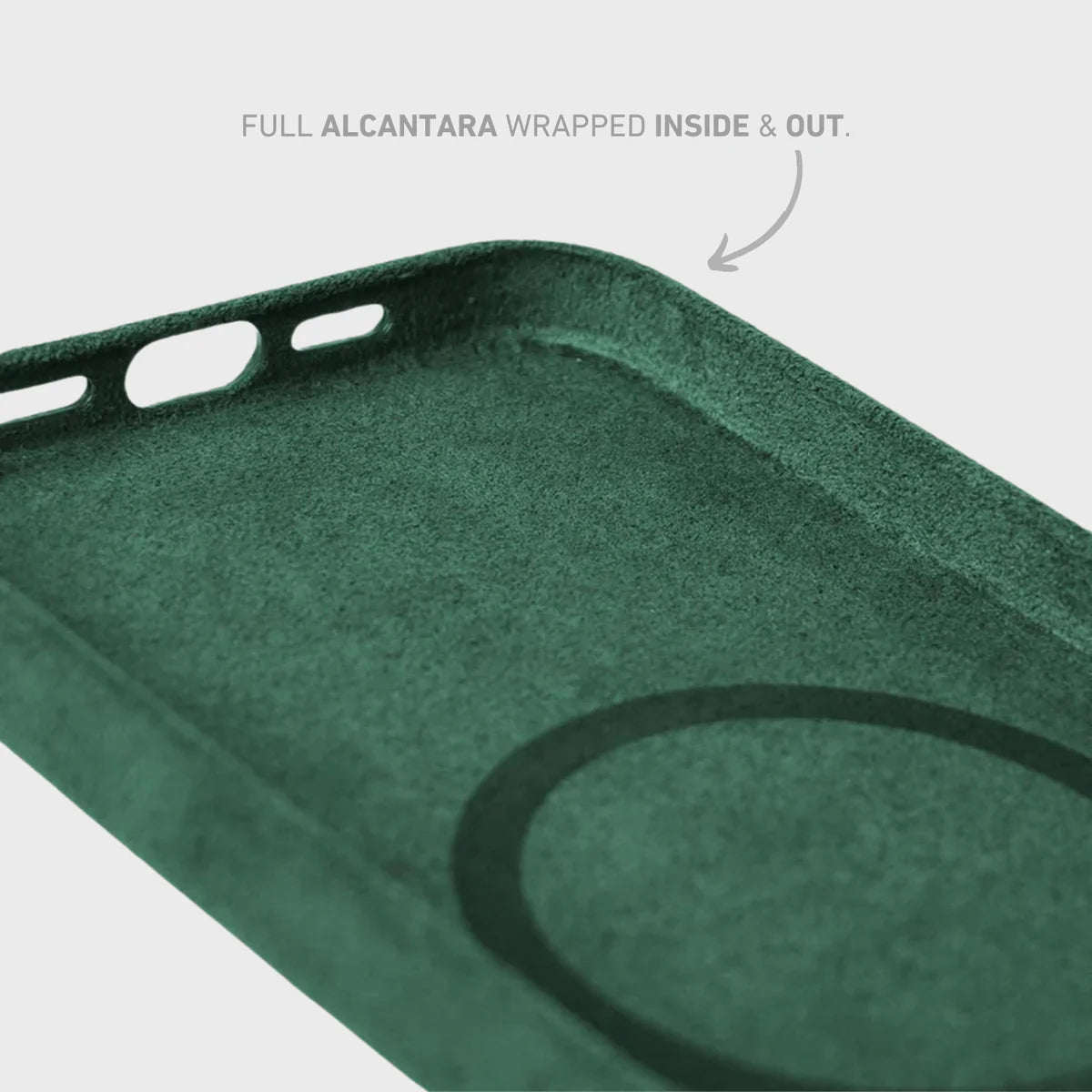 Forest Green Alcantara