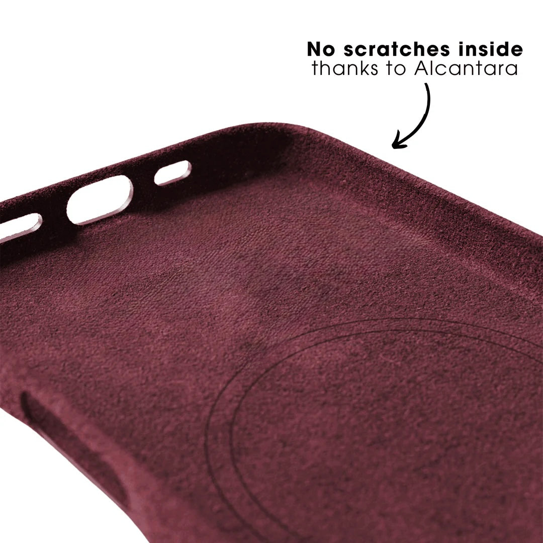 Burgundy Red Alcantara